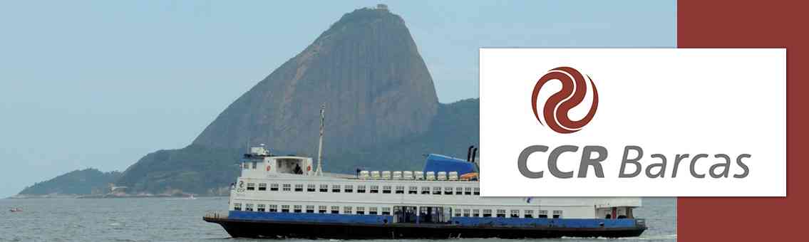 Banner da CCR Barcas com uma barca sob o mar